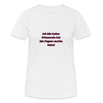Papas Prinzessin - Frauen T-Shirt atmungsaktiv - Weiß - Vorne - AI Model Female 172 dark (172cm)