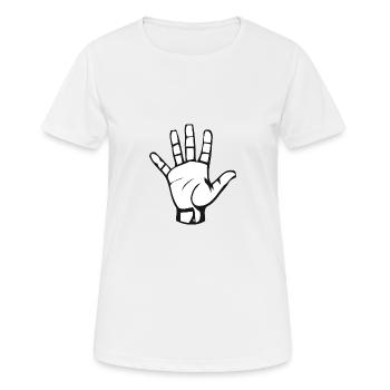 main - T-shirt respirant Femme - blanc - Devant - AI Model Female 172 dark (172cm)