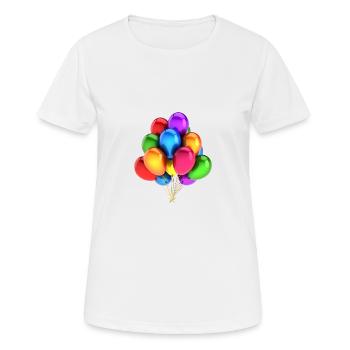 Un bouquet de ballons - T-shirt respirant Femme - blanc - Devant - AI Model Female 172 dark (172cm)