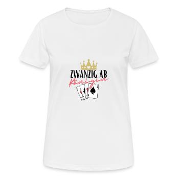 Vingt de Queen - T-shirt respirant Femme - blanc - Devant - AI Model Female 172 dark (172cm)