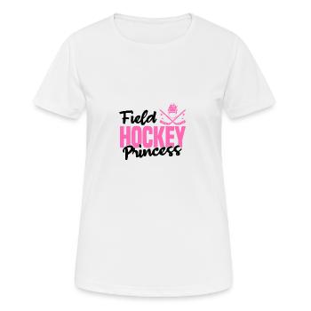 Feldhockey - Frauen T-Shirt atmungsaktiv - Weiß - Vorne - AI Model Female 172 dark (172cm)