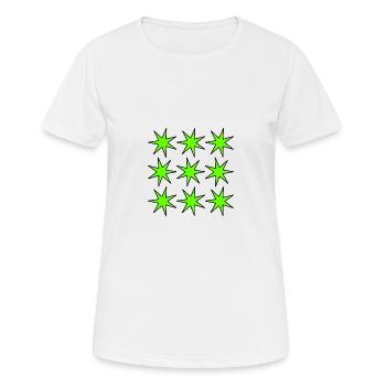 STERN. STERNE. STERN. STERNE. FEST. JAHRESTAG - Frauen T-Shirt atmungsaktiv - Weiß - Vorne - AI Model Female 172 dark (172cm)