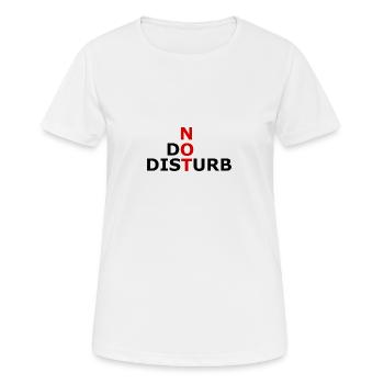 Message: Do Not Disturb - Women's Breathable T-Shirt - white - Front - AI Model Female 172 dark (172cm)