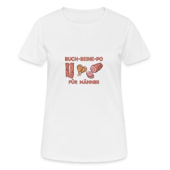 Fleisch Liebe Fleisch Schweinefleisch Hühnerfleisc - Frauen T-Shirt atmungsaktiv - Weiß - Vorne - AI Model Female 172 dark (172cm)