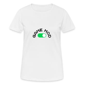 Game mod on - Frauen T-Shirt atmungsaktiv - Weiß - Vorne - AI Model Female 172 dark (172cm)