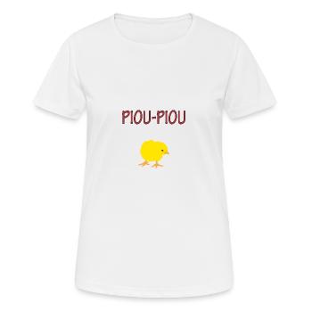 Pioupiou - T-shirt respirant Femme - blanc - Devant - AI Model Female 172 dark (172cm)