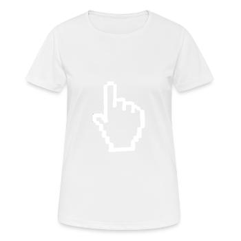 Souris d’icône d’ordinateur - T-shirt respirant Femme - blanc - Devant - AI Model Female 172 dark (172cm)