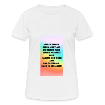 Starke Frauen - Frauen T-Shirt atmungsaktiv - Weiß - Vorne - AI Model Female 172 dark (172cm)