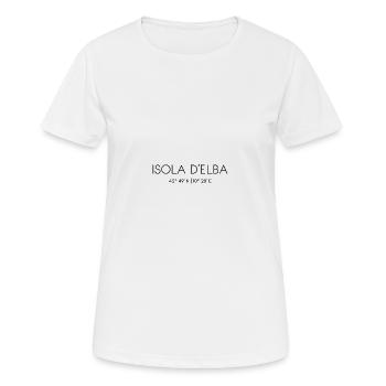 ELBE, Italie, Méditerranée, Toscane - T-shirt respirant Femme - blanc - Devant - AI Model Female 172 dark (172cm)