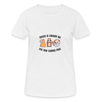 Meerschweinchen - Frauen T-Shirt atmungsaktiv - Weiß - Vorne - AI Model Female 172 dark (172cm)