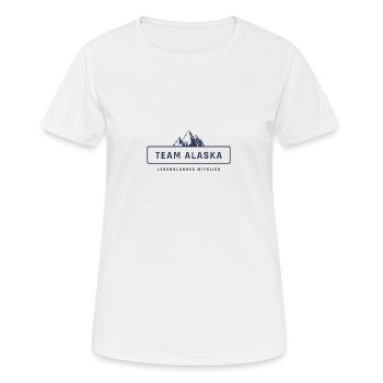 Équipe Alaska - T-shirt respirant Femme - blanc - Devant - AI Model Female 172 dark (172cm)
