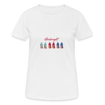 girlsnight,filles,icônes,talons hauts,chaussures - T-shirt respirant Femme - blanc - Devant - AI Model Female 172 dark (172cm)