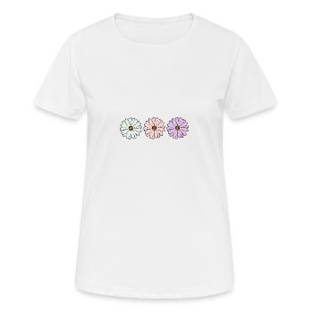 Flower pastel flower flowers pastel flowers lilac - Women's Breathable T-Shirt - white - Front - AI Model Female 172 dark (172cm)