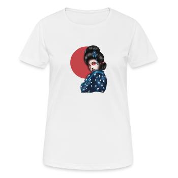 Geisha - Women's Breathable T-Shirt - white - Front - AI Model Female 172 dark (172cm)
