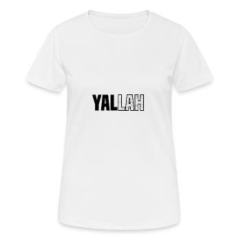 Yallah Habibi | Arab Arab Habibo Gifts - Women's Breathable T-Shirt - white - Front - AI Model Female 172 dark (172cm)
