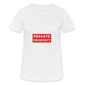 Propriété privée - T-shirt respirant Femme - blanc - Devant - AI Model Female 172 dark (172cm)