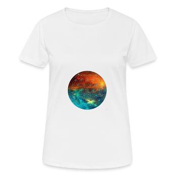 Fleur de vie - T-shirt respirant Femme - blanc - Devant - AI Model Female 172 dark (172cm)