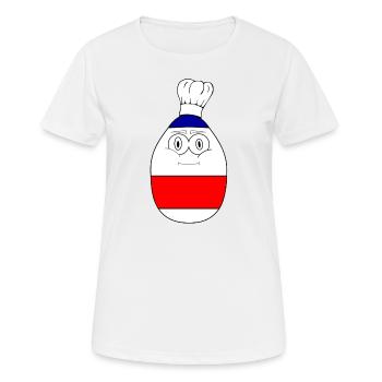 DARUMA cuisinier - T-shirt respirant Femme - blanc - Devant - AI Model Female 172 dark (172cm)