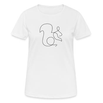 Écureuil - T-shirt respirant Femme - blanc - Devant - AI Model Female 172 dark (172cm)