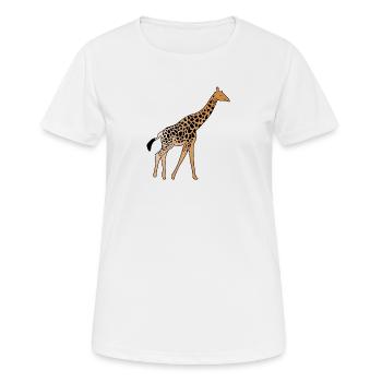 Girafe - T-shirt respirant Femme - blanc - Devant - AI Model Female 172 dark (172cm)