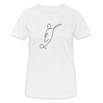 Fußball - Frauen T-Shirt atmungsaktiv - Weiß - Vorne - AI Model Female 172 dark (172cm)