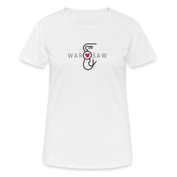 Sirène de Varsovie - T-shirt respirant Femme - blanc - Devant - AI Model Female 172 dark (172cm)