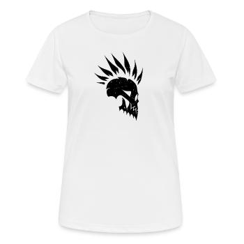 Crâne de Mowhawk - T-shirt respirant Femme - blanc - Devant - AI Model Female 172 dark (172cm)