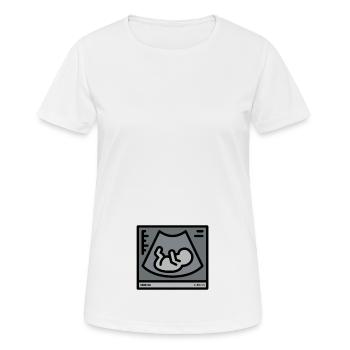 FUTURE MOM - Women's Breathable T-Shirt - white - Front - AI Model Female 172 dark (172cm)