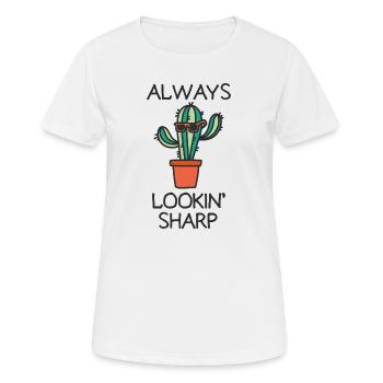 Always Lookin Sharp Cactus Sunglasses - Women's Breathable T-Shirt - white - Front - AI Model Female 172 dark (172cm)