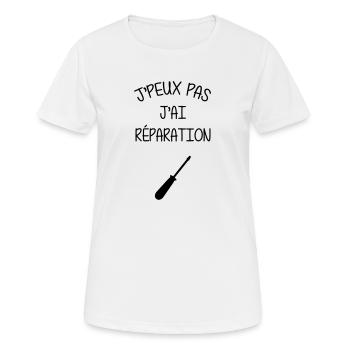 Reparatur / Repairman / Repairer / Repair - Frauen T-Shirt atmungsaktiv - Weiß - Vorne - AI Model Female 172 dark (172cm)