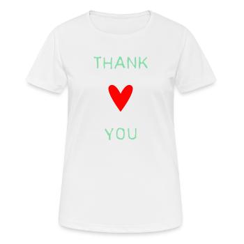VIELEN DANK. DANKE. VIELEN DANK. JAHRESTAG. GEBURT. - Frauen T-Shirt atmungsaktiv - Weiß - Vorne - AI Model Female 172 dark (172cm)