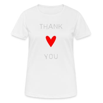 VIELEN DANK. DANKE. VIELEN DANK. JAHRESTAG. GEBURT. - Frauen T-Shirt atmungsaktiv - Weiß - Vorne - AI Model Female 172 dark (172cm)