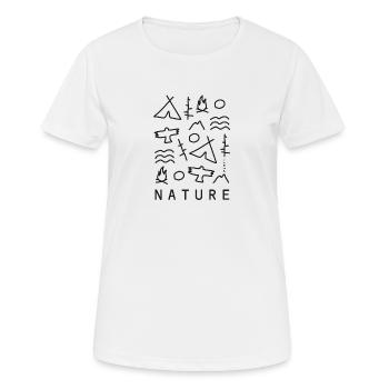 Nature - T-shirt respirant Femme - blanc - Devant - AI Model Female 172 dark (172cm)