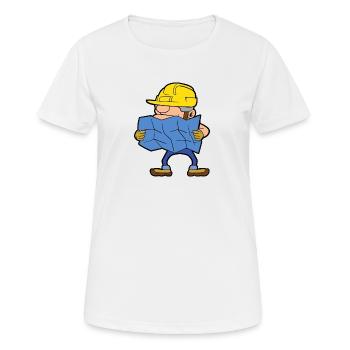 Construction company Construction company Construction workers - Women's Breathable T-Shirt - white - Front - AI Model Female 172 dark (172cm)