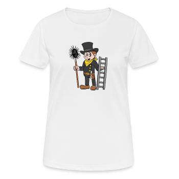 Schornsteinfeger - Frauen T-Shirt atmungsaktiv - Weiß - Vorne - AI Model Female 172 dark (172cm)