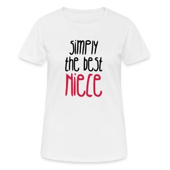 Niece Nichte Nièce Baby Bébé Family - Women's Breathable T-Shirt - white - Front - AI Model Female 172 dark (172cm)
