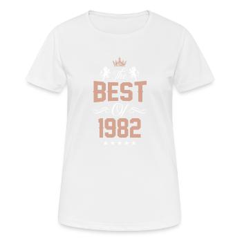 1982 best of - Frauen T-Shirt atmungsaktiv - Weiß - Vorne - AI Model Female 172 dark (172cm)