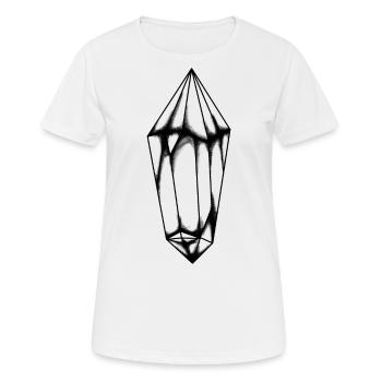 Kristall Sammler Rubin Diamant Edelstein Gestein - Frauen T-Shirt atmungsaktiv - Weiß - Vorne - AI Model Female 172 dark (172cm)