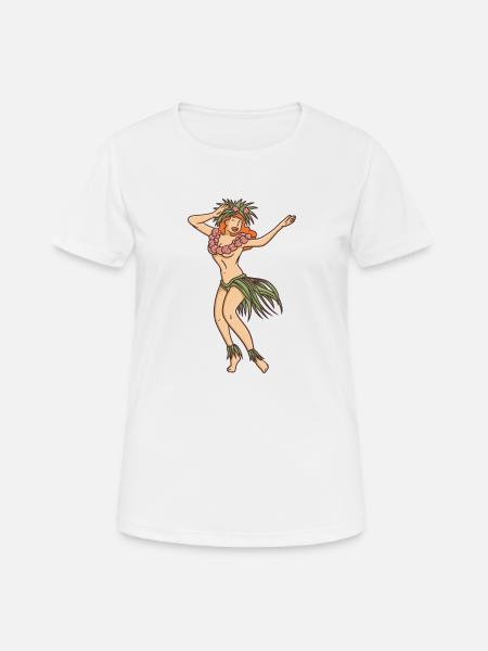 Hawaii Dancer - Women's Breathable T-Shirt - white