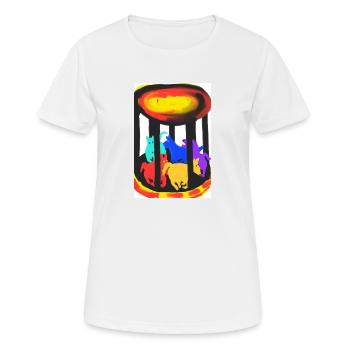 Poney Chevaux - T-shirt respirant Femme - blanc - Devant - AI Model Female 172 dark (172cm)