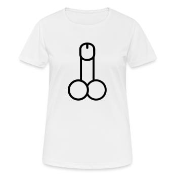 Penis - T-shirt respirant Femme - blanc - Devant - AI Model Female 172 dark (172cm)