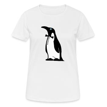 Motif de pingouin - T-shirt respirant Femme - blanc - Devant - AI Model Female 172 dark (172cm)