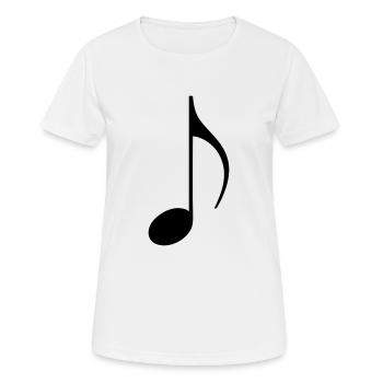 note - Women's Breathable T-Shirt - white - Front - AI Model Female 172 dark (172cm)