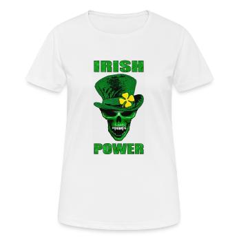 irish Schädel - Frauen T-Shirt atmungsaktiv - Weiß - Vorne - AI Model Female 172 dark (172cm)