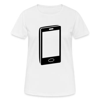 Handy symbol - Frauen T-Shirt atmungsaktiv - Weiß - Vorne - AI Model Female 172 dark (172cm)