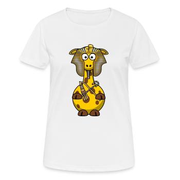 Girafe Pharaon - T-shirt respirant Femme - blanc - Devant - AI Model Female 172 dark (172cm)