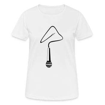 Mikro - Frauen T-Shirt atmungsaktiv - Weiß - Vorne - AI Model Female 172 dark (172cm)