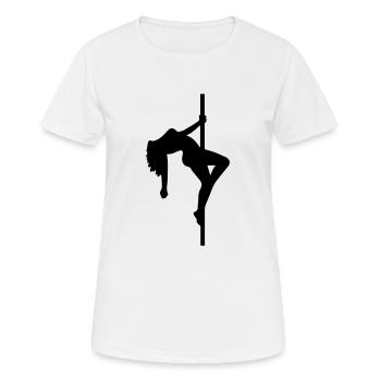 Pole dancer stripper poledance sexy girl hot - Frauen T-Shirt atmungsaktiv - Weiß - Vorne - AI Model Female 172 dark (172cm)