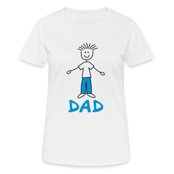 Dad - Frauen T-Shirt atmungsaktiv - Weiß - Vorne - AI Model Female 172 dark (172cm)