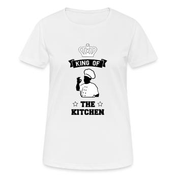 King of the Kitchen - Women's Breathable T-Shirt - white - Front - AI Model Female 172 dark (172cm)